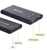 Load image into Gallery viewer, KuWFi USB3.0 HDMI 4K60Hz Video Capture HDMI to USB Video Capture Card Dongle Game Streaming Live Stream Broadcast with MICinput
