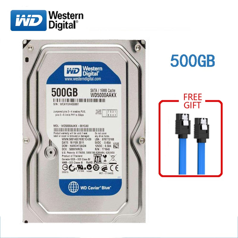 WD BLUE brand 500GB internal hard disk 3.5